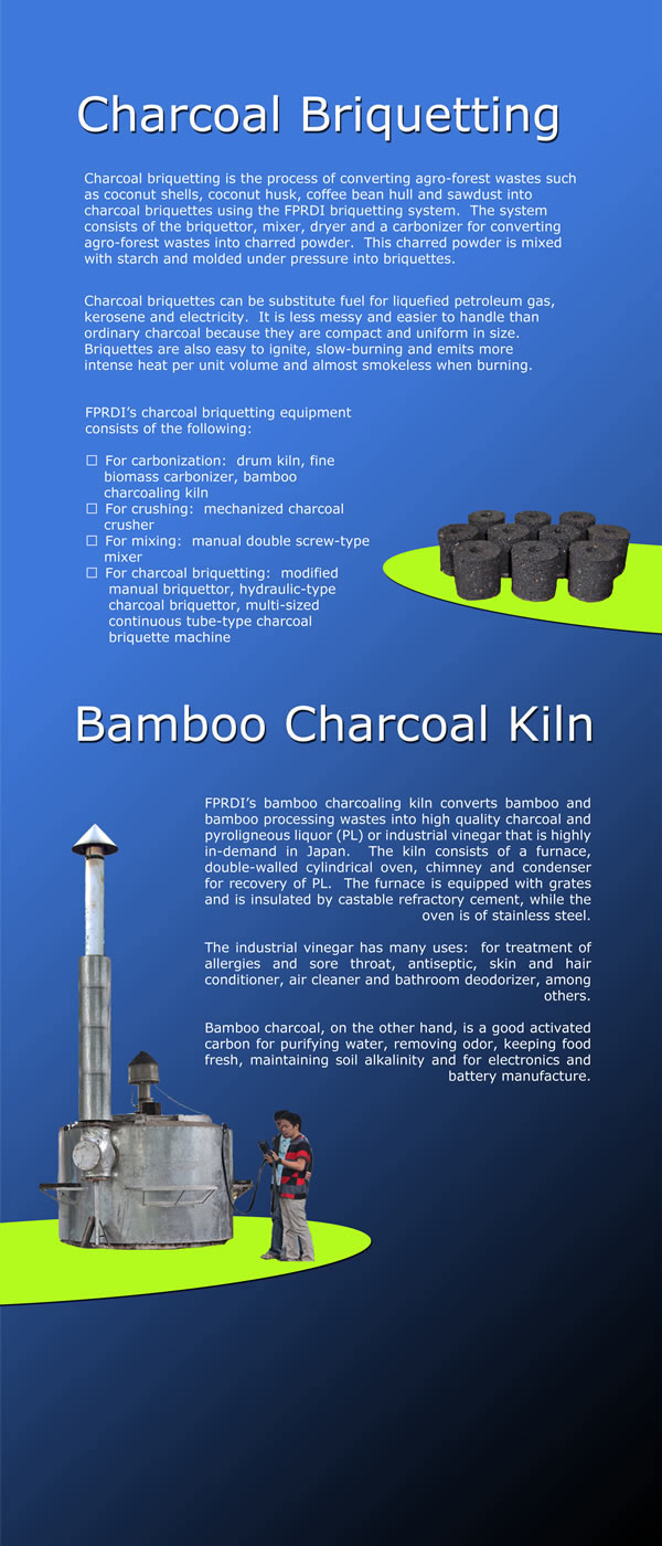 Charcoal Briquetting and Bamboo Charcoal Kiln.